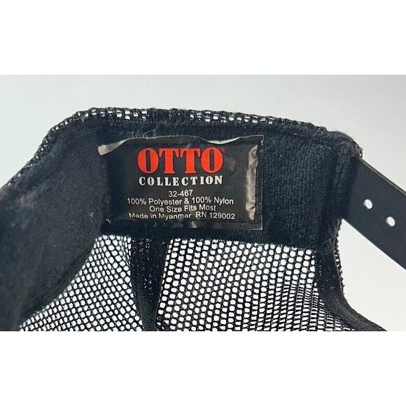 TRD Toyota Racing OTTO Black/White Mesh Trucker Style SnapBack Hat Cap - Picture 3 of 4